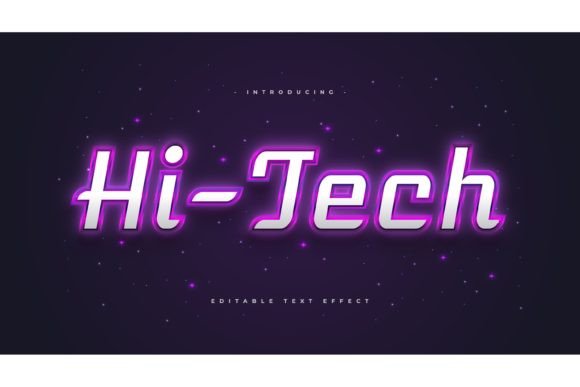 Download Hi-Tech Text Style with Neon Effect - Tech Collection