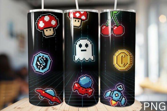 Download Gamer Girl Neon Tech Tumbler Wrap PNG - Tech Collection