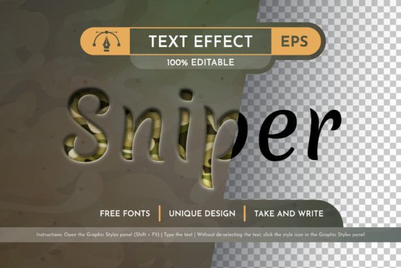Download Sniper Text Effect, Graphic Style - Graphic style Collection