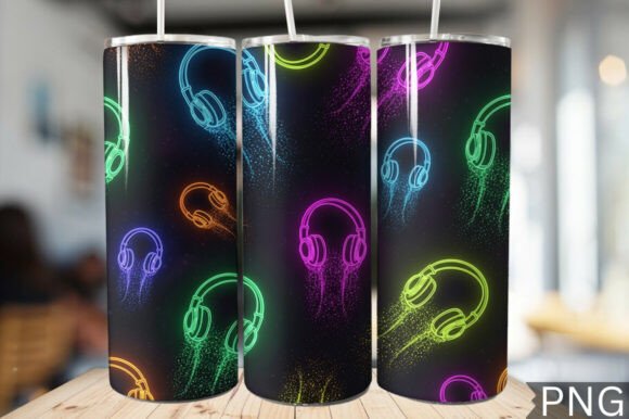 Download Gamer Girl Neon Tech Tumbler Wrap PNG - Tech Collection