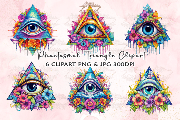 Download Phantasmal Triangle Watercolor Clipart - Premium Bundle