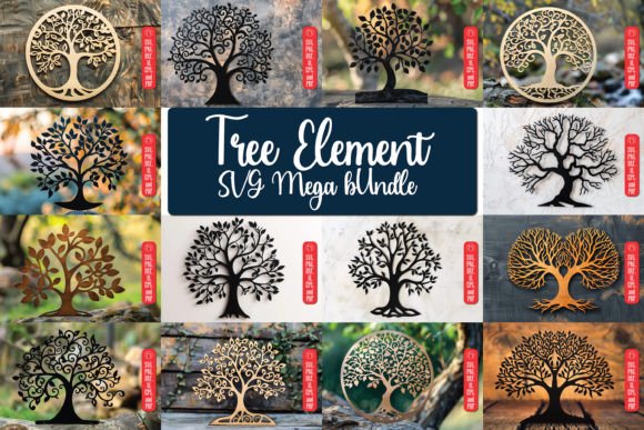 Download Tree Laser Cut SVG Mega Bundle - Tree Collection