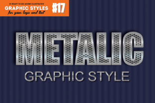 Download 10 Metal / Chrome Graphic Style for Adobe Illustrator - Graphic style Collection