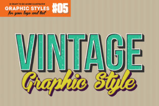 Download 10 Vintage Graphic Style for Adobe Illustrator - Graphic style Collection