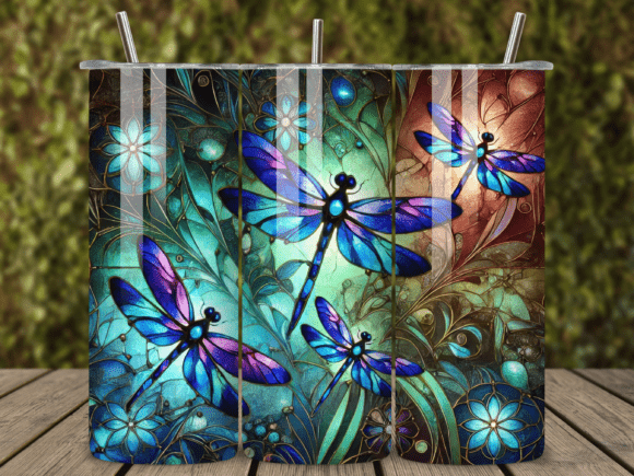 Download Dragonfly Tumbler Wraps Sublimation PNG - Tumbler wraps Collection