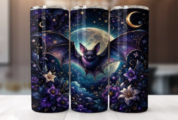 Download Gothic Bat Halloween Tumbler Wraps PNG - Tumbler wraps Collection