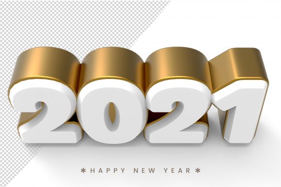 Download Gold Happy New Year 2021 3d Text - New Collection