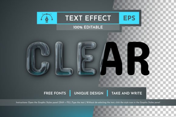 Download Clear Text Effect, Graphic Style - Graphic style Collection