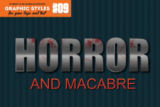 Download 10 Horror / Macabre Graphic Style for Adobe Illustrator - Graphic style Collection