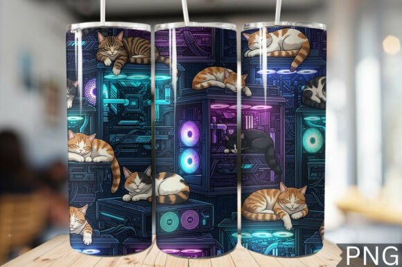 Download Gamer Girl Neon Tech Tumbler Wrap PNG - Tech Collection