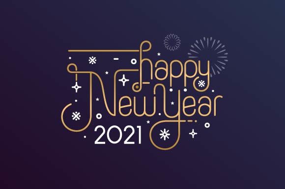 Download Happy New Year 2021 Lettering - New Collection