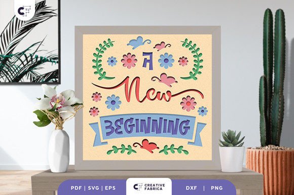 Download A New Beginning 3D Shadow Box SVG - New Collection
