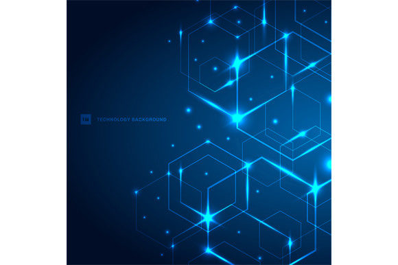 Download Abstract Technology Hexagons Laser Light - Tech Collection