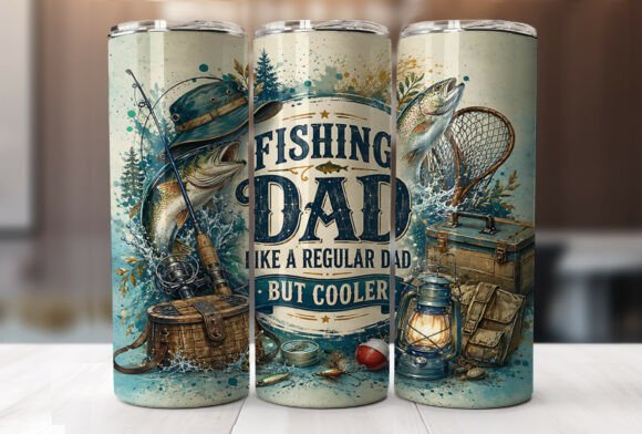 Download Fishing Dad Tumbler Wraps Sublimation - Tumbler wraps Collection