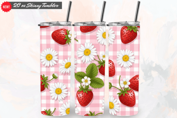 Download Coquette Strawberry Floral Tumbler Wraps - Tumbler wraps Collection