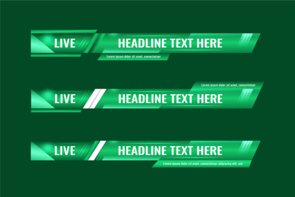 Download New Abstract Lower Thirds Set and Banner - New Collection